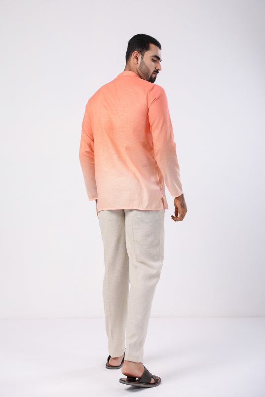 Pink motif Printed Kurta